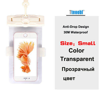 Tteoobl 4.8"~ 6.3" Mobile Phone Pouch 20M Waterproof Bag Underwater Dry Case Cover for Canoe Kayak Rafting Camp Swiming Drifting