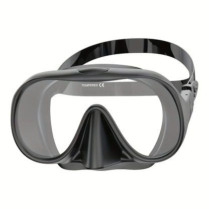 Frameless Diving Mask HD Panoramic Ultra Wide View Tempered Glass Snorkeling Swimming Goggles Suitable for Adults