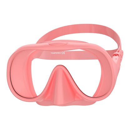 Frameless Diving Mask HD Panoramic Ultra Wide View Tempered Glass Snorkeling Swimming Goggles Suitable for Adults